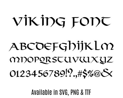 Viking Font Svg Png Ttf Viking Font For Cricut Silhouette Nordic