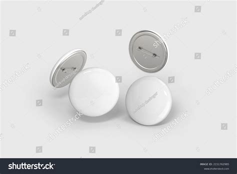 Blank White Button Badge Stack Isolated Stock Illustration 2151762985