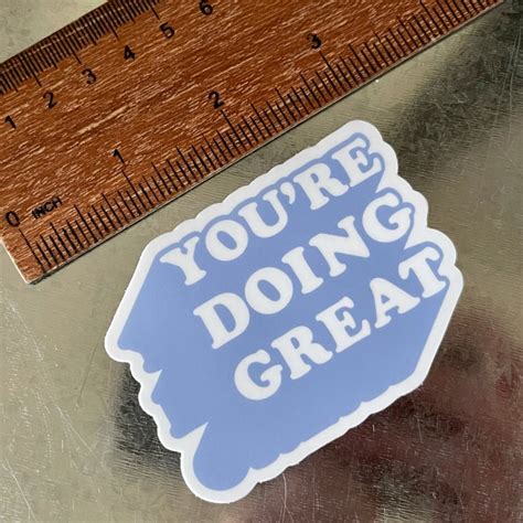 You Re Doing Great Sticker Inspirational Decal Self Etsy