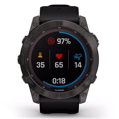 fenix 7X Sapphire Solar, Carbon Gray DLC Titanium/Black, Garmin