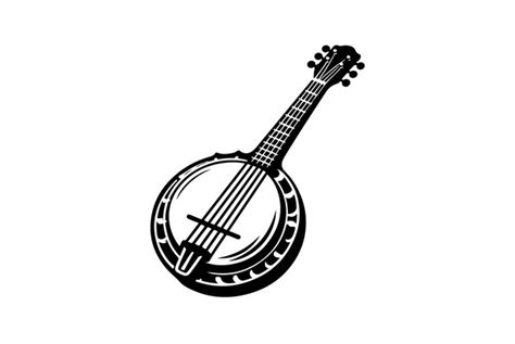 Banjo Silhouette Vector Illustration Premium Ai Generated Vector