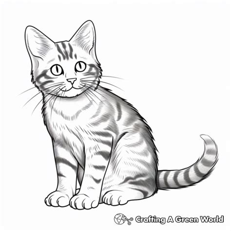 Tabby Cat Coloring Pages Free Printable