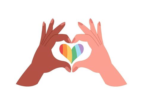 Hands Showing Lgbtq Heart Love Is Love Pride Month Lgbtq Community