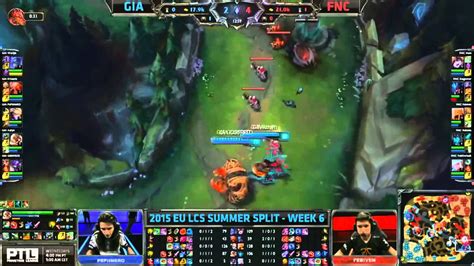 Giants Gaming Vs Fnatic League Of Legends EU LCS 2015 Summer W6D1 YouTube