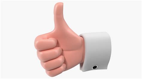 3d Cartoon Man Hand Thumbs Up Model Turbosquid 1516125