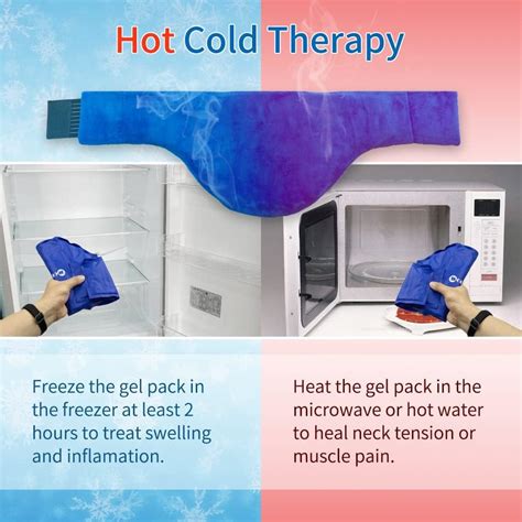 Reusable Neck Ice Pack Wrap Hot Cold Compression For Pain Relief And Swelling X
