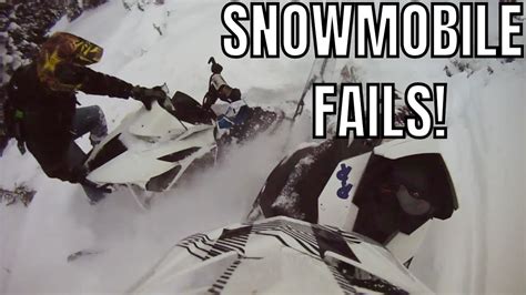 SNOWMOBILE FAILS - YouTube