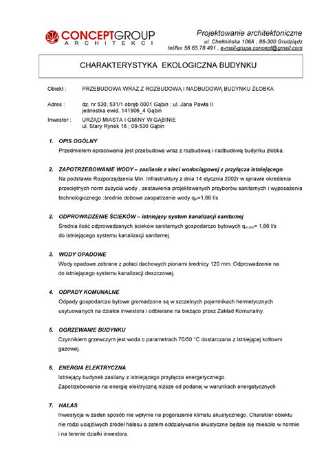 Charakterystyka Ekologiczna Projektowanie Architektoniczne Ul