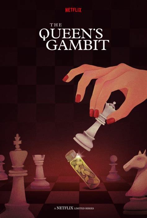 The Queen S Gambit Movie Poster With A Hand Holding A Chess Piece