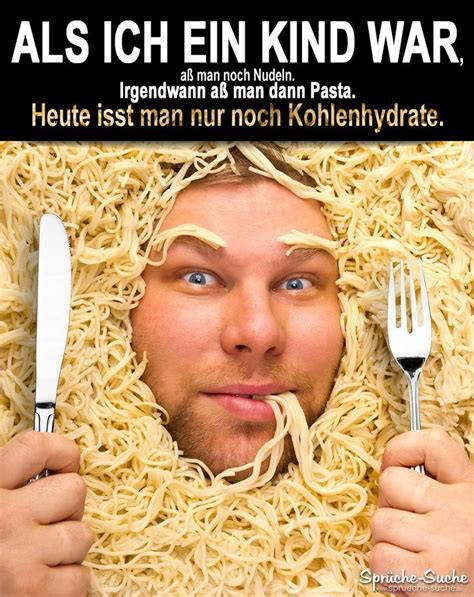 A Man With Noodles On His Face And Fork In Front Of Him