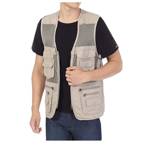 Amazon Men S Mesh Fishing Vest Photography Work Multi Pockets