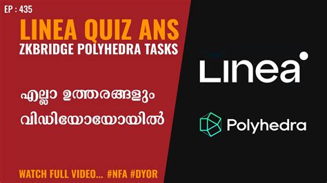 Linea Week 6 Galxe Task Quiz Answers Malayalam Linea Airdrop Task