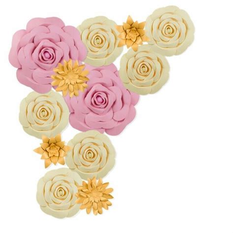 Pink And Yellow Flowers Are Arranged In The Shape Of A Letter F