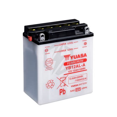 Batterie Moto YUASA YB12AL A 12V 12 6AH 150A