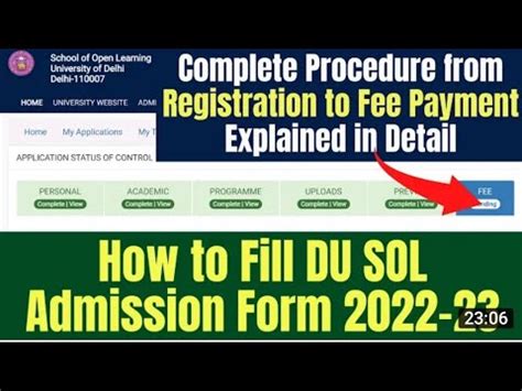 DU SOL UG Admissions Started 2023 How To Fill DU SOL Admissions Form