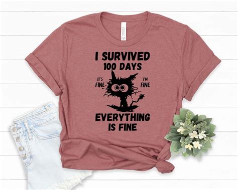 I Survived 100 Days School Shirt Back To School T Funny Teacher