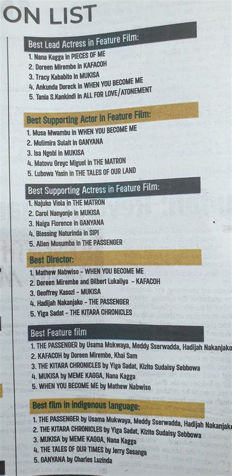 Uganda Film Festival On Twitter Yes Get A Copy Of Newvisionwire