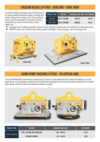 Aardwolf Vacuum Lifter Catalogue Pdf