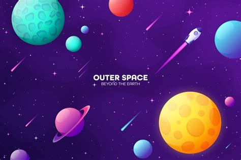 Premium Vector Space Futuristic Modern Colorful Background With