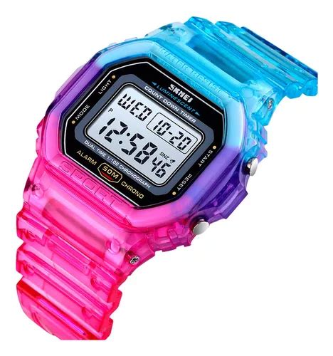 Reloj De Pulsera Digital Unisex Skmei Color De La Correa Rosa