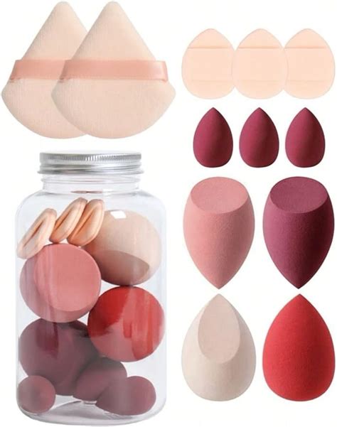 Set De 12 Esponjas De Maquillaje Beauty Blenders Esponja De Polvo