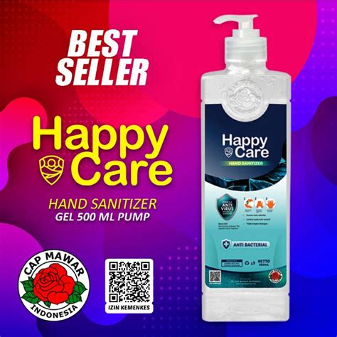 Jual Handsanitizer Happy Care 500 Ml Pump Bottle Shopee Indonesia