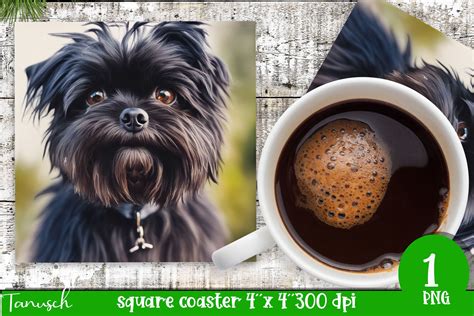 Cute Affenpinscher Square Coaster Sublim Graphic by TanuschArts ...