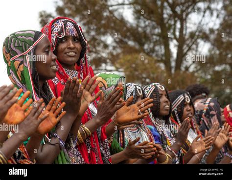 Afar tribe women dancing during expo festival, Central region, Asmara ...