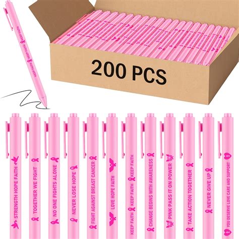 Amazon Ctosree 200 Pcs Breast Cancer Awareness Pens 1 0mm