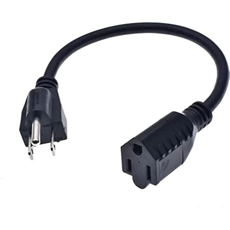 Miady Short Power Extension Cord Outlet Saver Awg A Prong