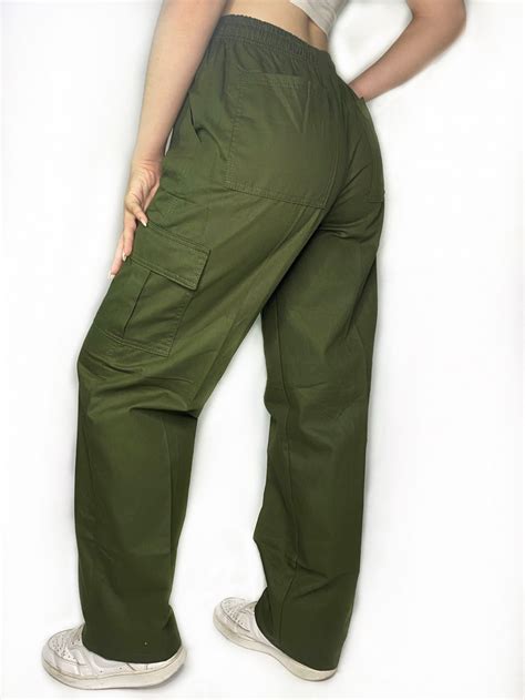 Calça Cargo Verde Unissex Feminina Fresh Style