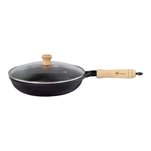 Frigideira Wok Ferro Fundido Tampa Vidro Santana 24 Cm Leroy Merlin