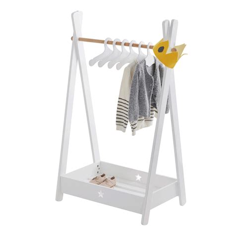 Our White And Wood Star Bright Dressing Up Rail Is An Easy Way To Store