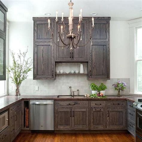 Gel Stain Kitchen Cabinets Before And After Black Stained Kitchen