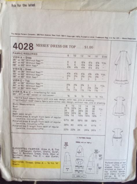 Mccalls Dresstop Pattern 4028 Etsy