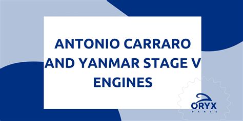 Antonio Carraro And Yanmar Engines