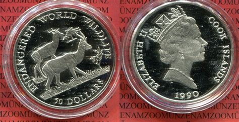 Cook Islands Cook Inseln Silber Dollar Gef Hrdete Tierwelt Cook