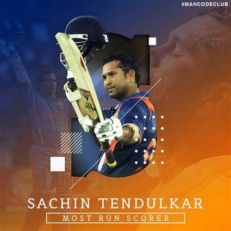 Sachin Tendulkar Most run scorer. Sachin Tendulkar has the highest run total with 1786 runs ...