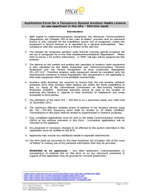 Fillable Online 9h1mrl Application Form For A Radio Link Licence