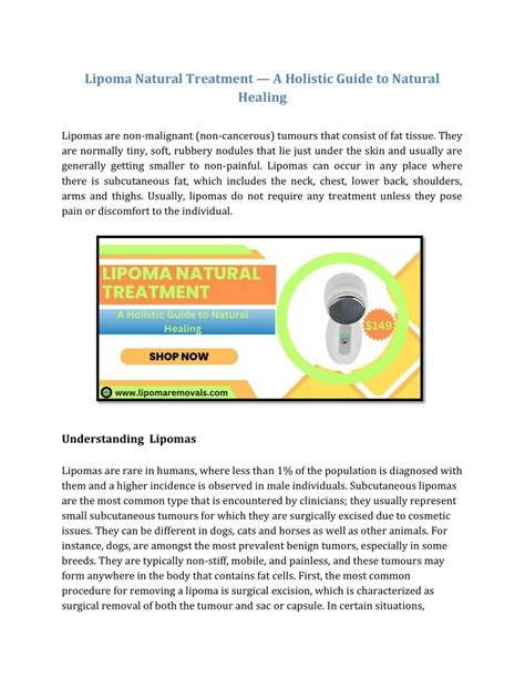 PPT - Lipoma Natural Treatment — A Holistic Guide to Natural Healing (1 ...