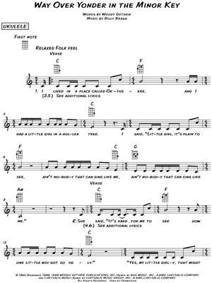 Way Over Yonder In The Minor Key Sheet Music Arrangement