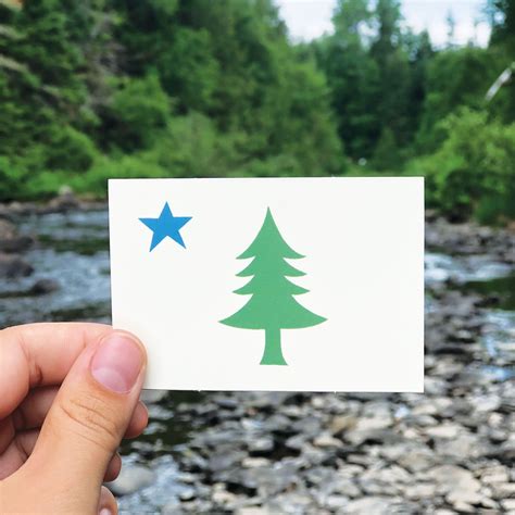 Maine Bicentennial 1901 Flag Sticker | Etsy