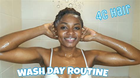 WASH DAY ROUTINE ON 4C NATURAL HAIR YouTube