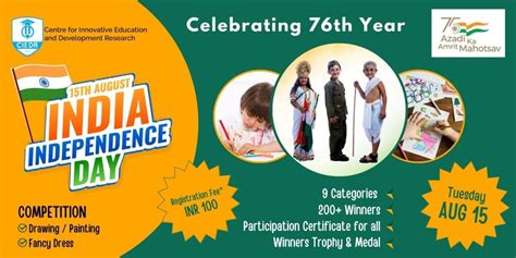 INDIA 76 INDEPENDENCE DAY CELEBRATION August 15 2023 Online Event