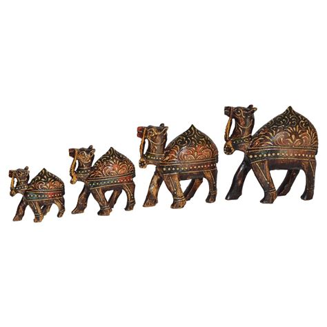 Shrinath Art Gallery Wooden Emboss Camel Set For Party Supplies At Rs