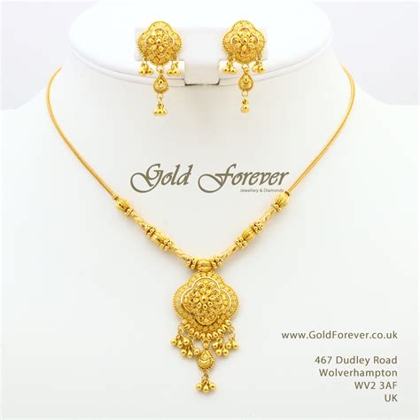 22 Carat Indian Gold Necklace Set 23 1 Grams Code NS1101 Gold Forever