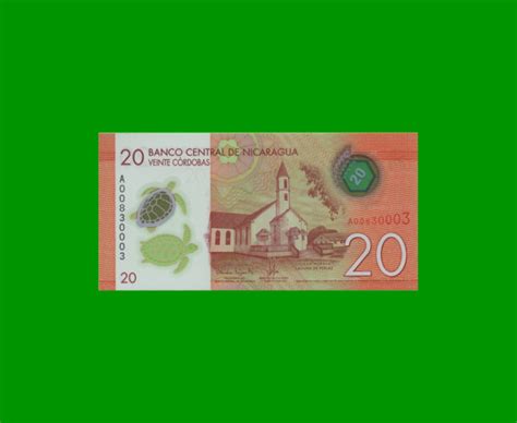 Billete De Nicaragua Cordobas Polymero Pick Estado Sin