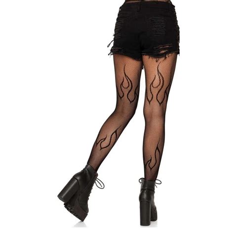 Leg Avenue Bas Et Collants Collant Resille Flamme