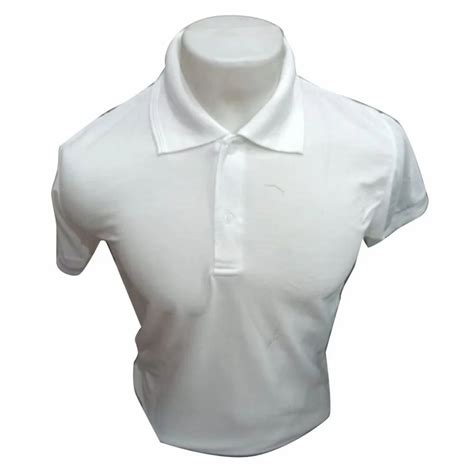 Plain Mens White Polo Neck Cotton T Shirt At Rs 170 Piece In Delhi Id