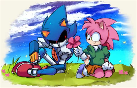 Amy And Metal Sonic Colored By Mobius Comics On Deviantart